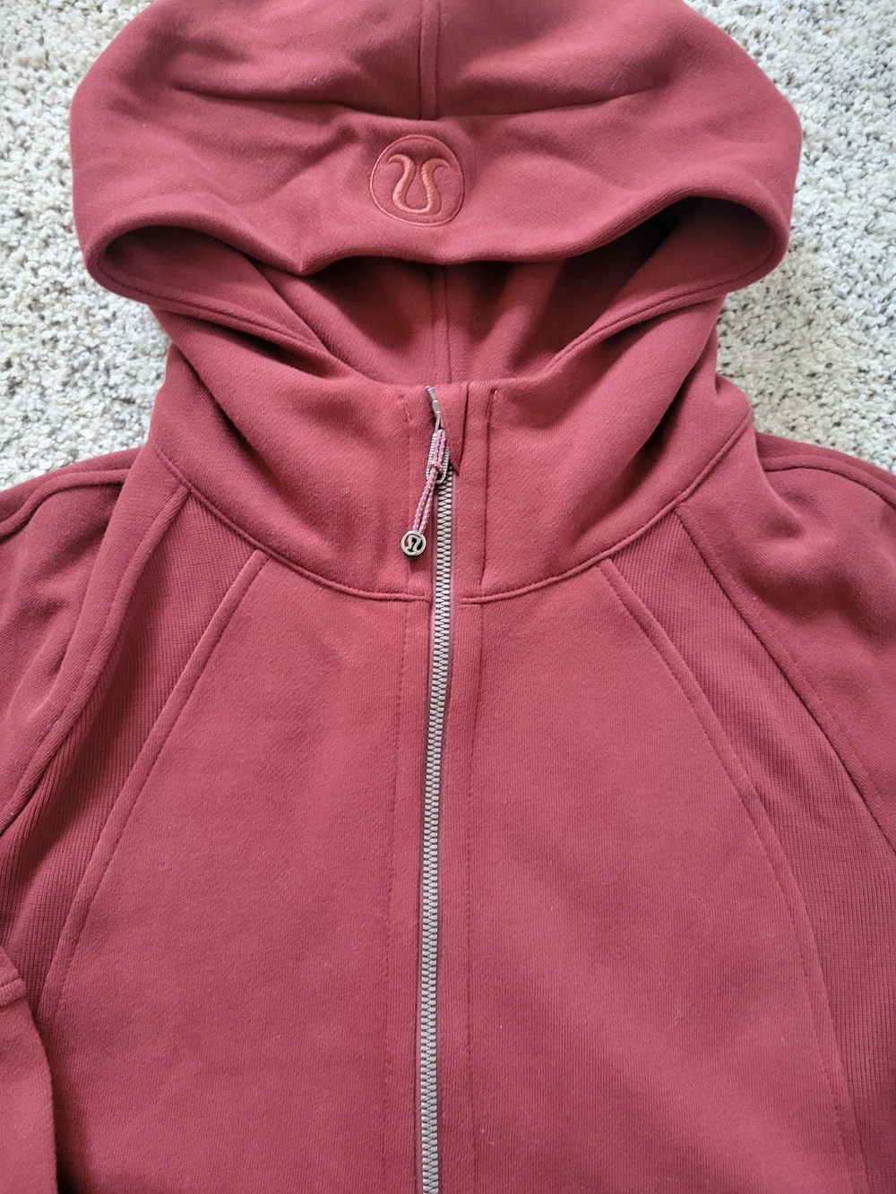 Lululemon Women's Scuba Ovrrsized Half-Zip Hoodie - Burgundy - Picture 2 of 5
